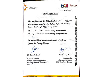 Dr. Shyam Mohan Certificate and Award